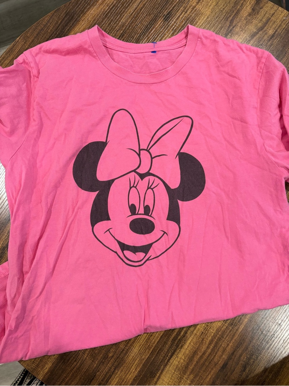 Girls' Pink Minnie Mouse Graphic Short Sleeve Tee